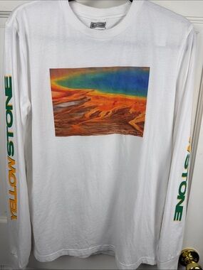 American eagle Yellowstone National Park White Long Sleeve Tee
